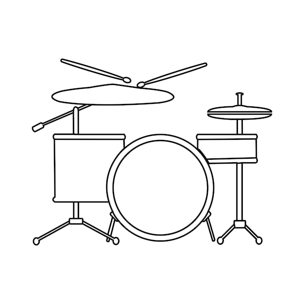 Vector drum set icon