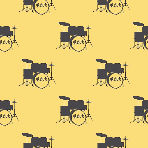 Drums patroon, muziek illustratie. creatieve en luxe hoes