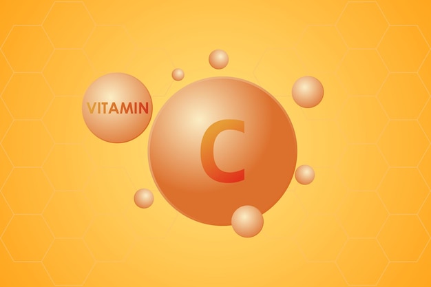 Druppel water vitamine C sinaasappel Schoonheidsbehandeling voeding huidverzorging ontwerp Medische en wetenschappelijke concepten Vector illustratie