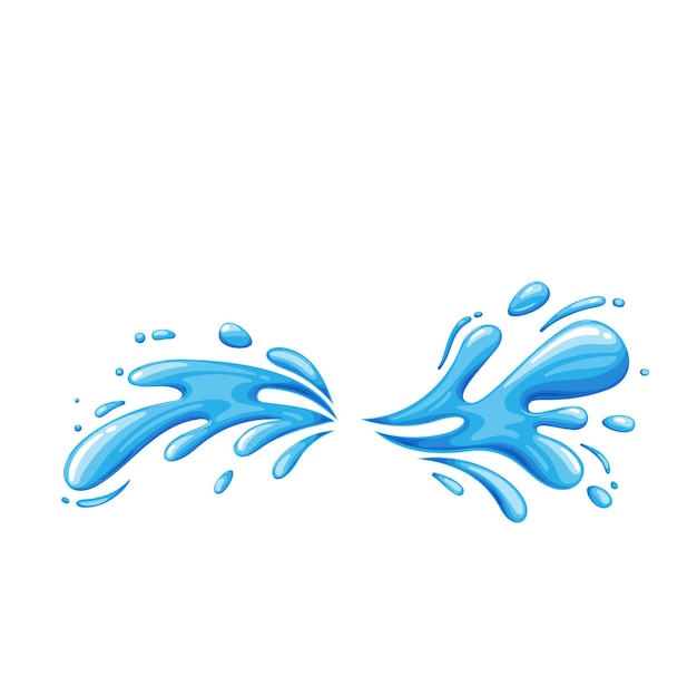 Druppels en spatten van water vectorillustratie van het water splash element