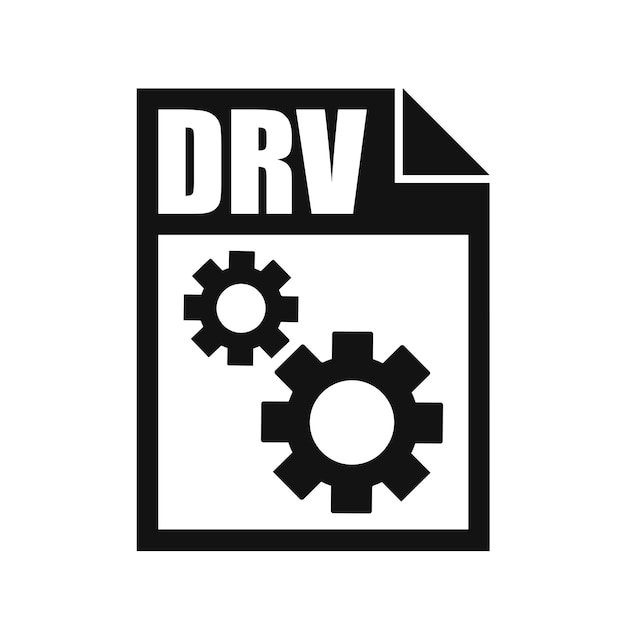 DRV File Vector Icon Flat Design Style