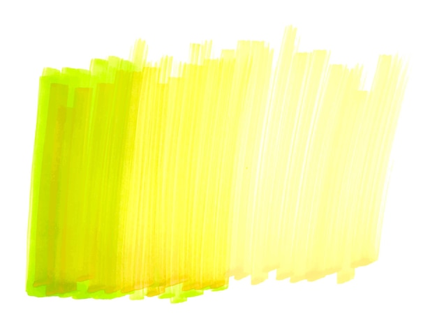 Vector dry brush strokes in green and yellow color