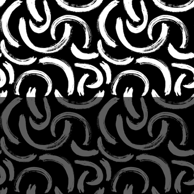 Vector dry brush strokes seamless pattern hand drawn artwork abstract vector background