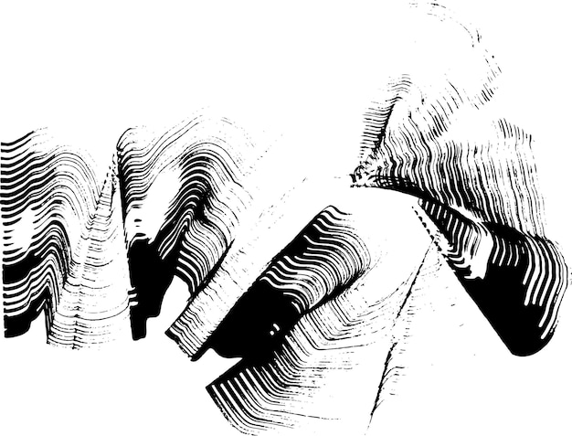 Dry brush wave stroke element