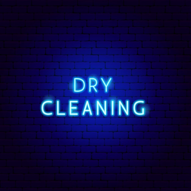 Dry Cleaning Neon Text