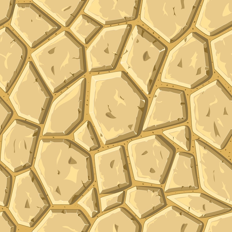 Vector dry cracked sandstone ground