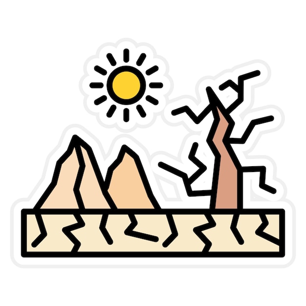 dry tree icon vector image can be used for desert