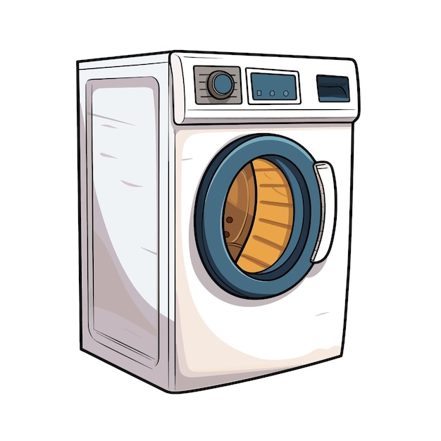 Dryer vector clipart white background