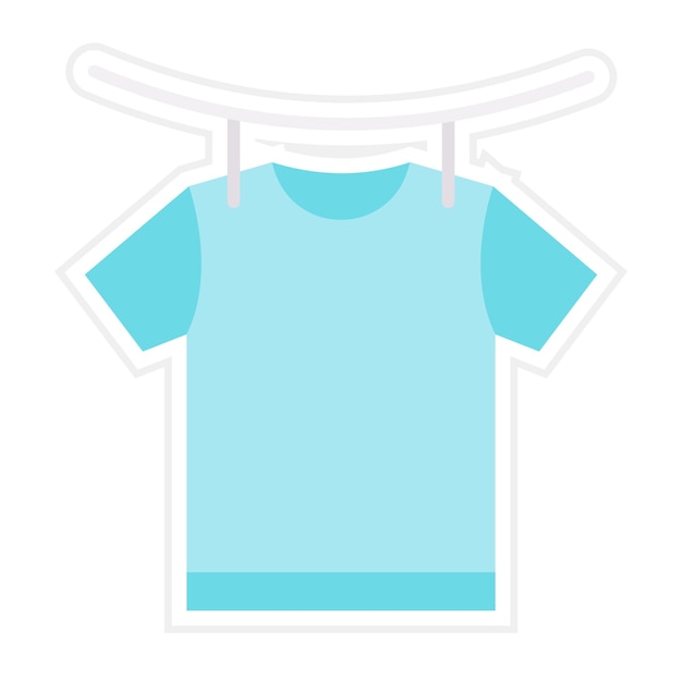 Vector drying clothes line illustration