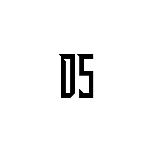 Vector ds monogram logo design letter text name symbol monochrome logotype alphabet character simple logo