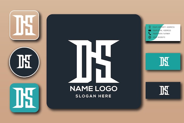 DS monogram logo template