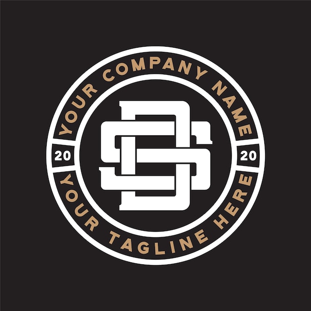 Premium Vector  Ds monogram logo vintage