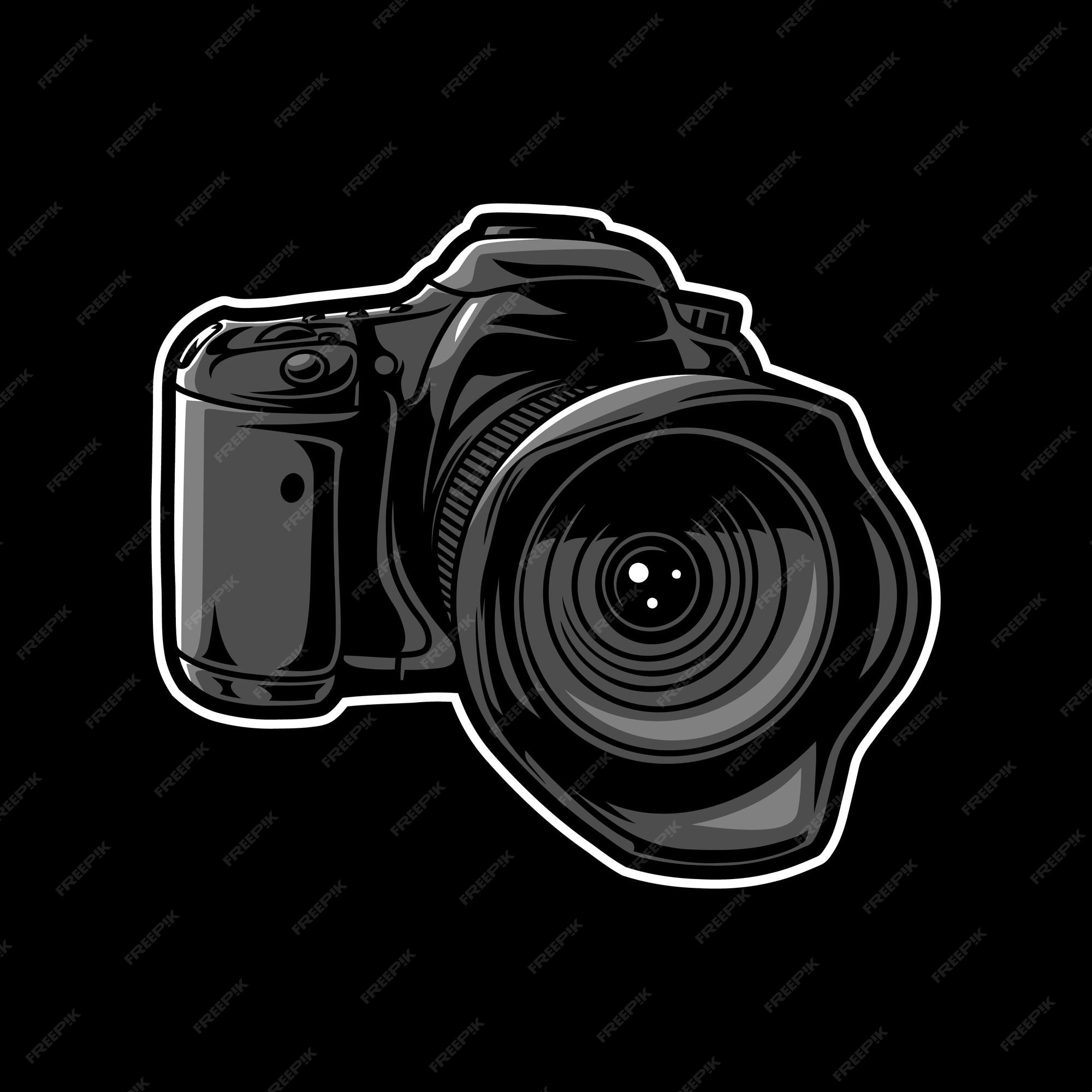 Premium Vector | Dslr camera logo design illustration