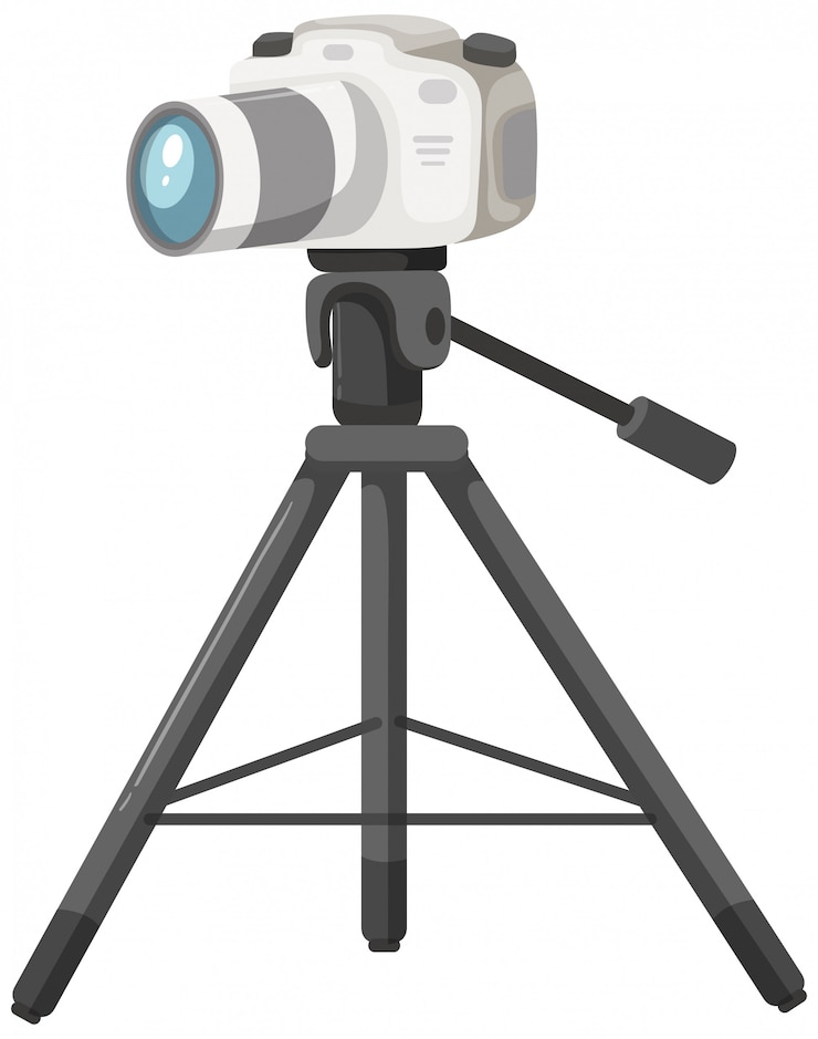 Vector a dslr camera on white background
