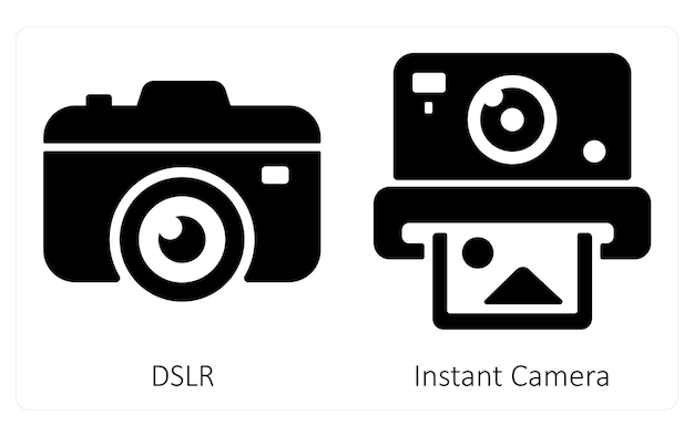 DSLRとインスタントカメラ