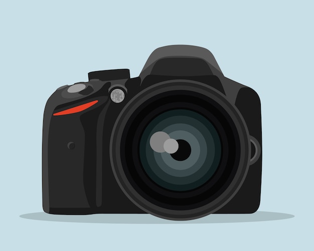 DSLR photo camera   in flat style