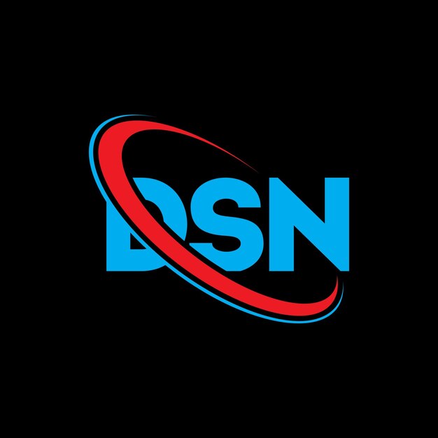 Premium Vector DSN logo DSN letter DSN letter logo design Initials DSN logo linked with circle