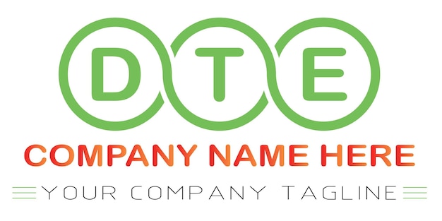 Vector dte brief logo ontwerp