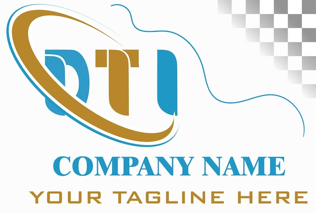 Vector dti letter logo design