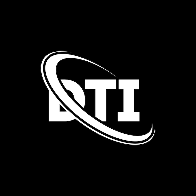 Vector dti logo dti letter dti letter logo design initials dti logo linked with circle and uppercase monogram logo dti typography for technology business and real estate brand