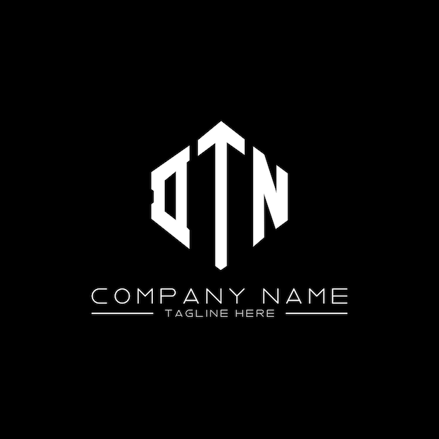 Vector dtn letter logo design with polygon shape dtn polygon and cube shape logo design dtn hexagon vector logo template white and black colors dtn monogram business and real estate logo