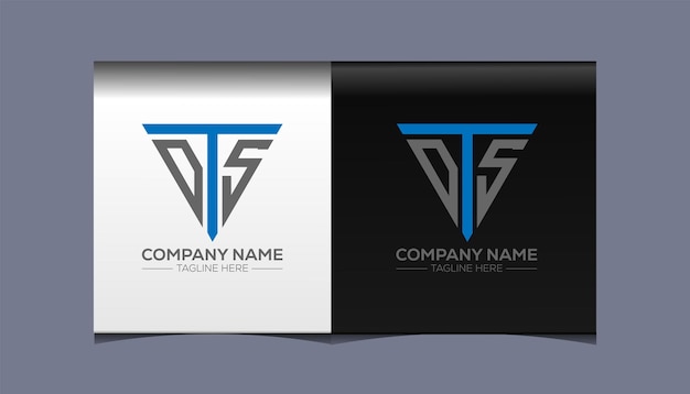 DTS initial modern logo design vector icon template