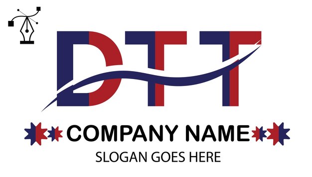 Vector dtt letter logo