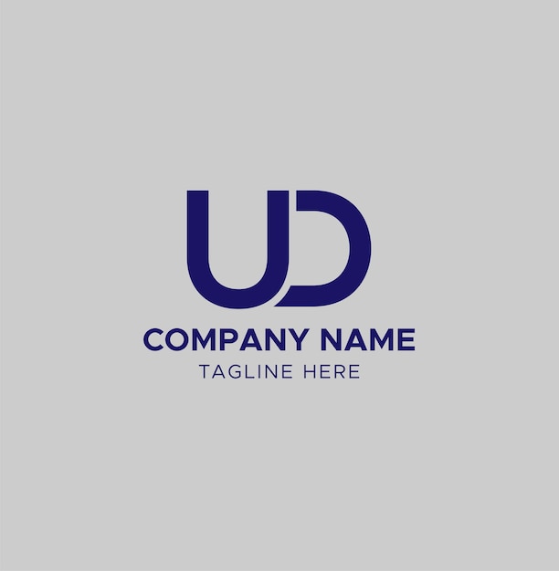 DU of UD Abstract eerste monogram letter alfabet logo