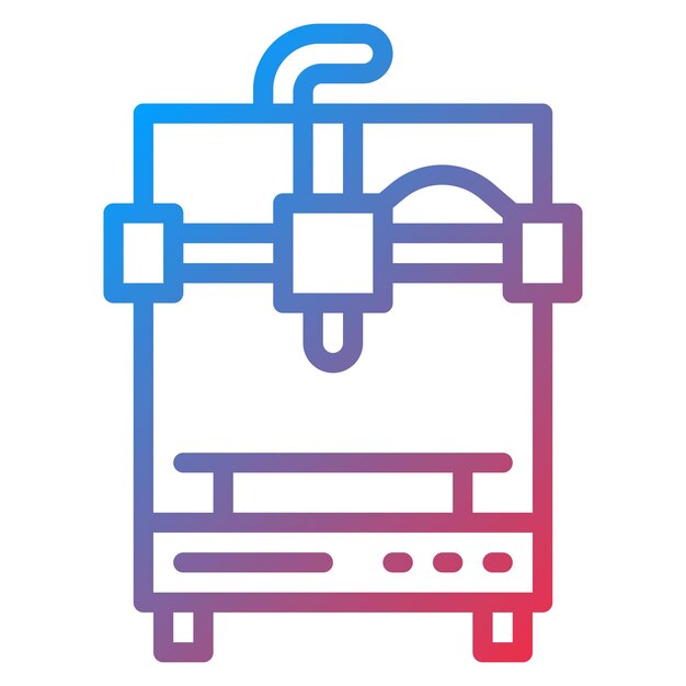 Векторное изображение значка двойной экструзии может быть использовано для аддитивного производства