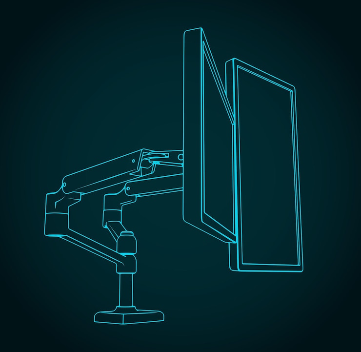Vector dual monitor mount blueprints