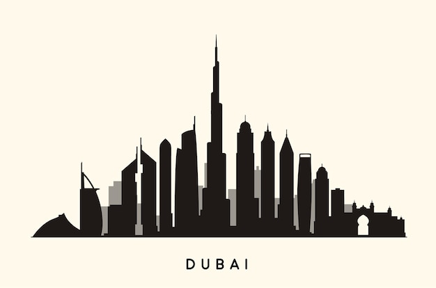 Vector dubai abstracte skyline