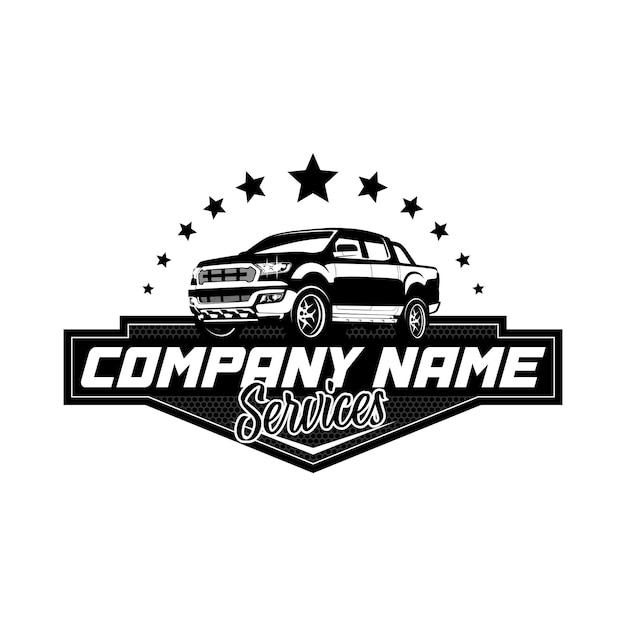 dubbele cabine pick-up auto logo