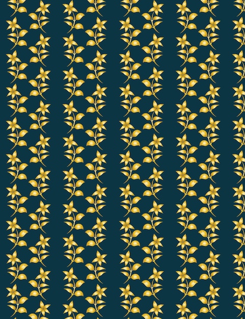 Dubbele gouden bloem tak patroon achtergrond ontwerp vector op Sacramento groene kleur achtergrond