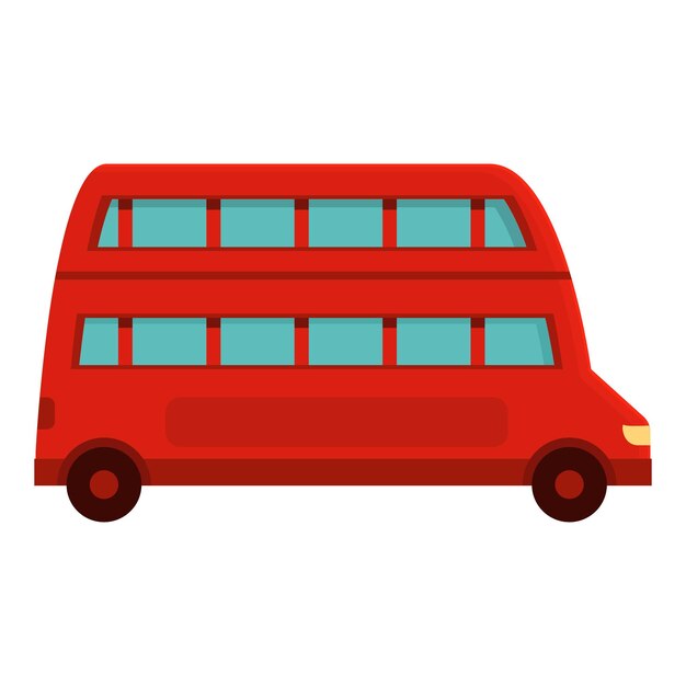 Vector dubbele londen bus pictogram cartoon vector red decker britse toerist