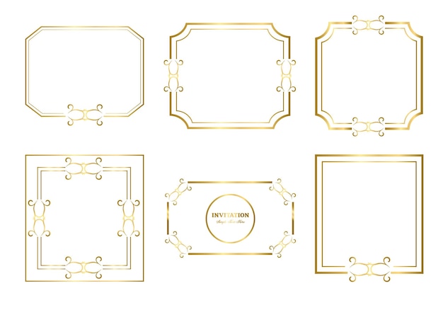 Dubbele rechthoek frame sjabloon, dubbele lijn frame, ontwerpelement, geometrische, vectorillustratie,