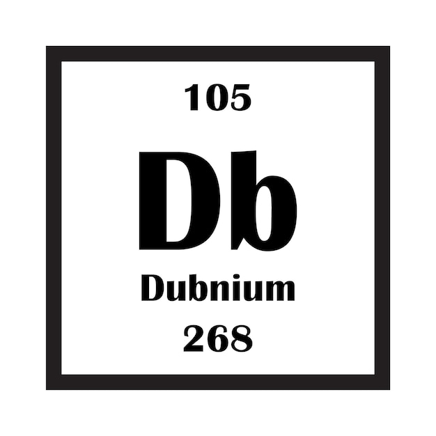 Dubnium chemical element icon