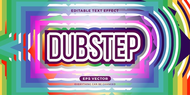 Vector dubstep text effect