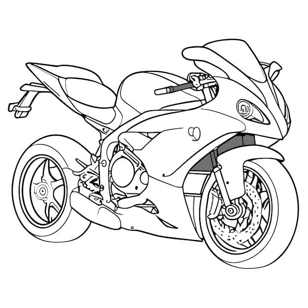 A ducati motosycle vector illustration line art