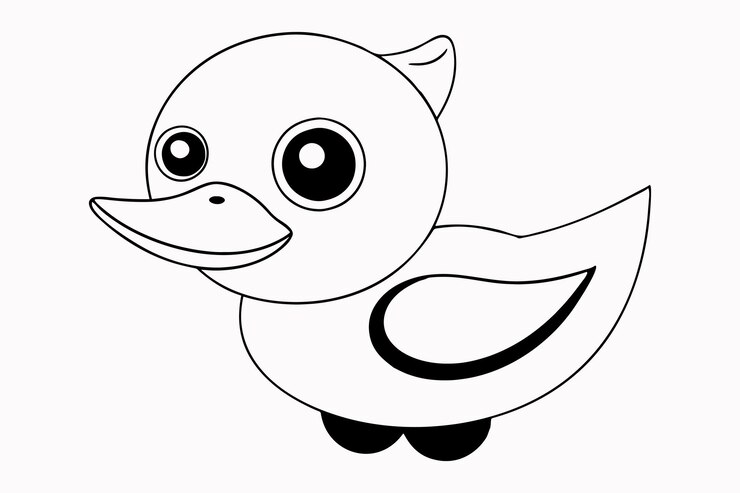 Vector duck art vector illustration