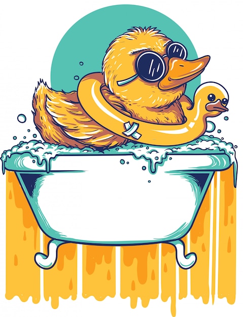 DUCK in bathub ARTWORK 