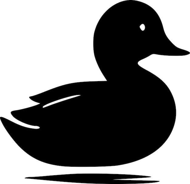 Duck Black and White Vector illustration