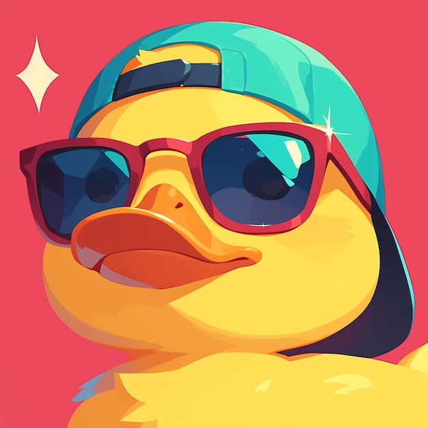 Vector a duck broadcaster cartoon style