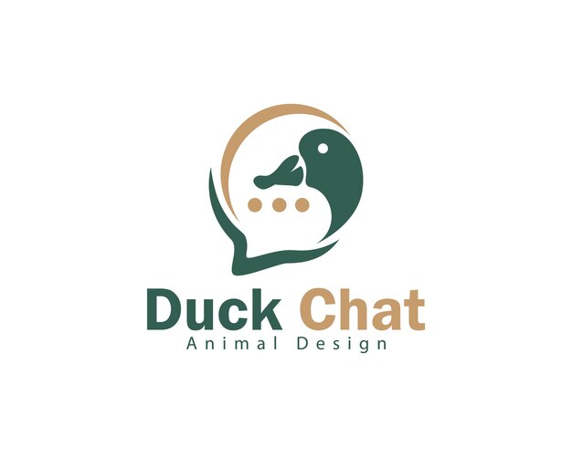 duck chat logo creative business industry farm food restaurant