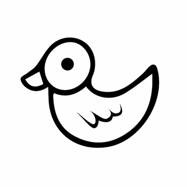 Vector duck doodle art