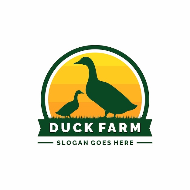 Duck farm livestock logo