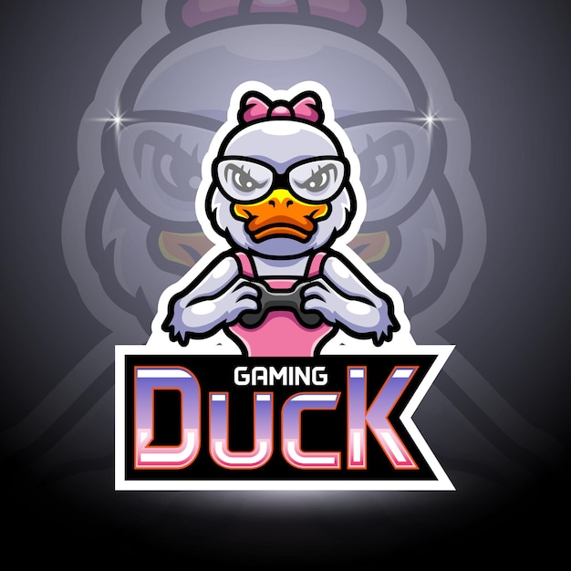 Duck gaming esport logo mascot design