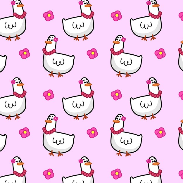 duck girl pink texture funny character