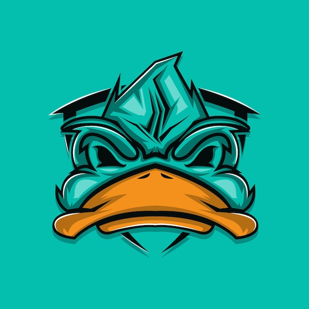 Duck head-logo voor sportteam. Esport-logo. Vector illustratie eps 10