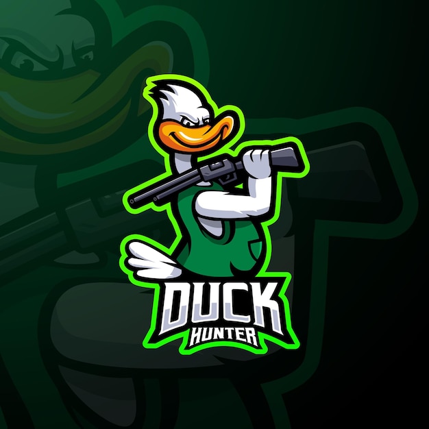 Duck hunter esport mascot logo