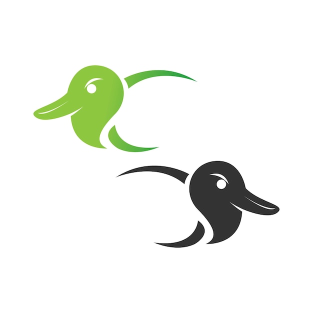 Vector duck icon logo design concept template illustration